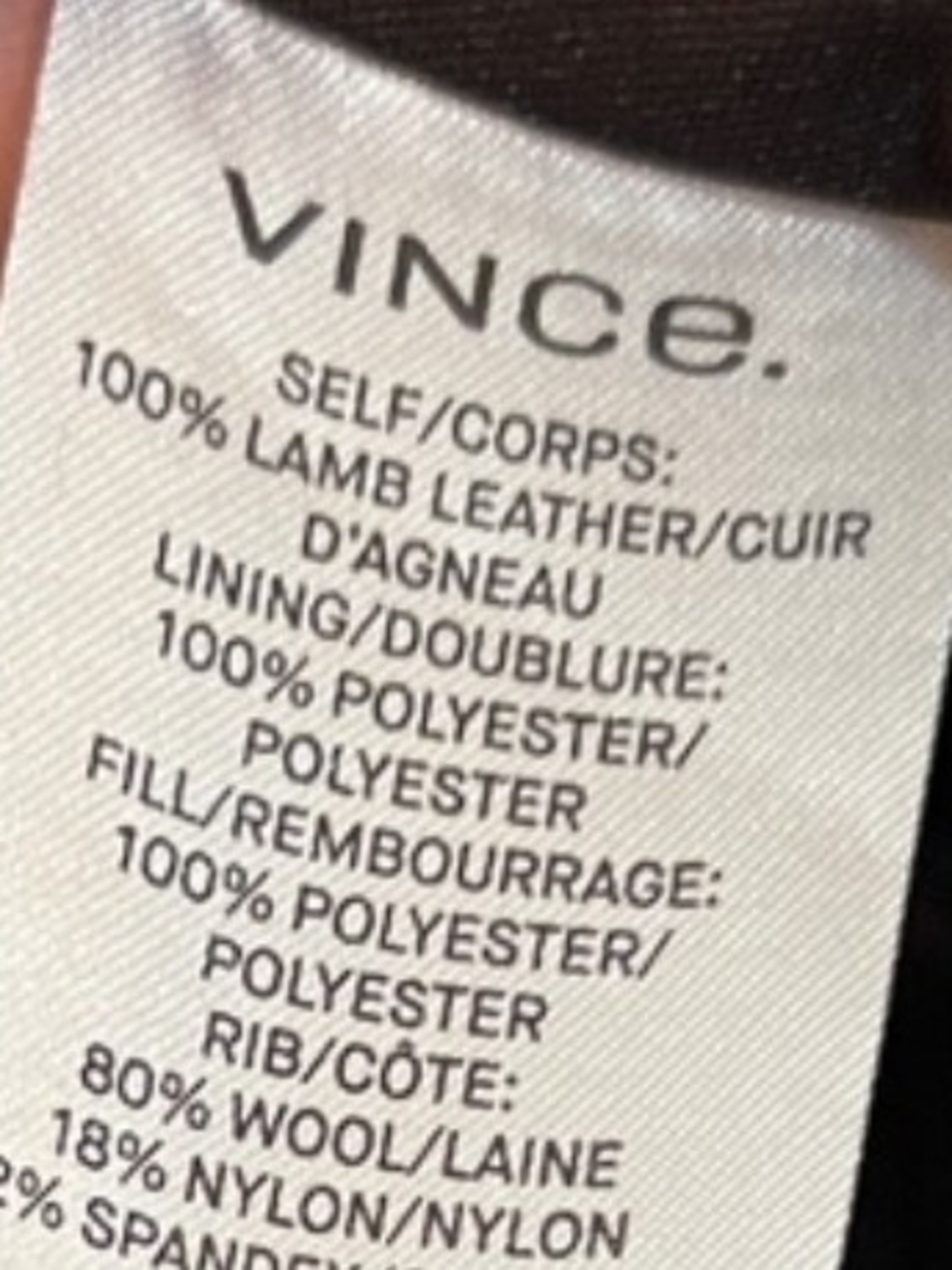 Vince Black Lambskin Leather Bomber Jacket - Picture 4 of 4